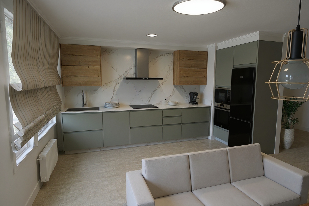 Cocina moderna con acabados premium en Oviedo